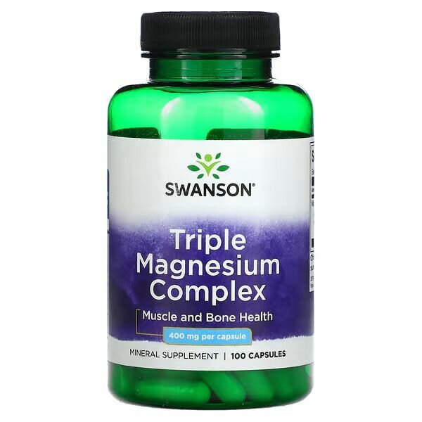 Swanson Triple Magnesium Complex 400 мг 100 капсул