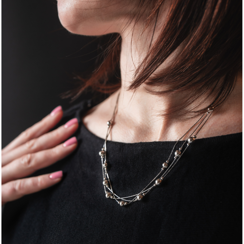 Цепь Мастерица, серебро, 925 проба, родирование, длина 45 см, средний вес 6.5 г, , серебристый