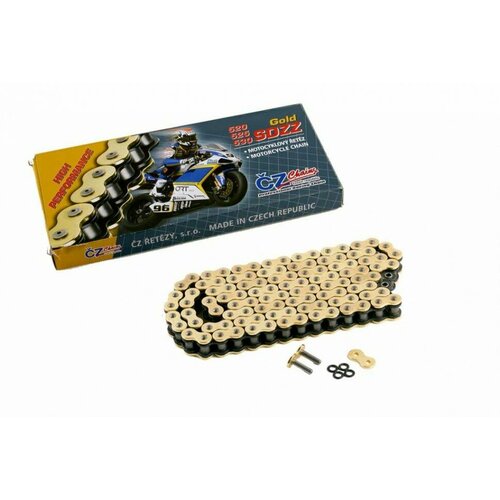 Цепь для мотоцикла CZ Chains 525 SDZZ Gold - 114 (Active-Ring, усиленная)