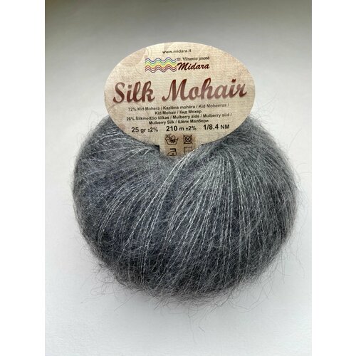 Пряжа для вязания Midara Silk Mohair, 2 мотка по 25 гр