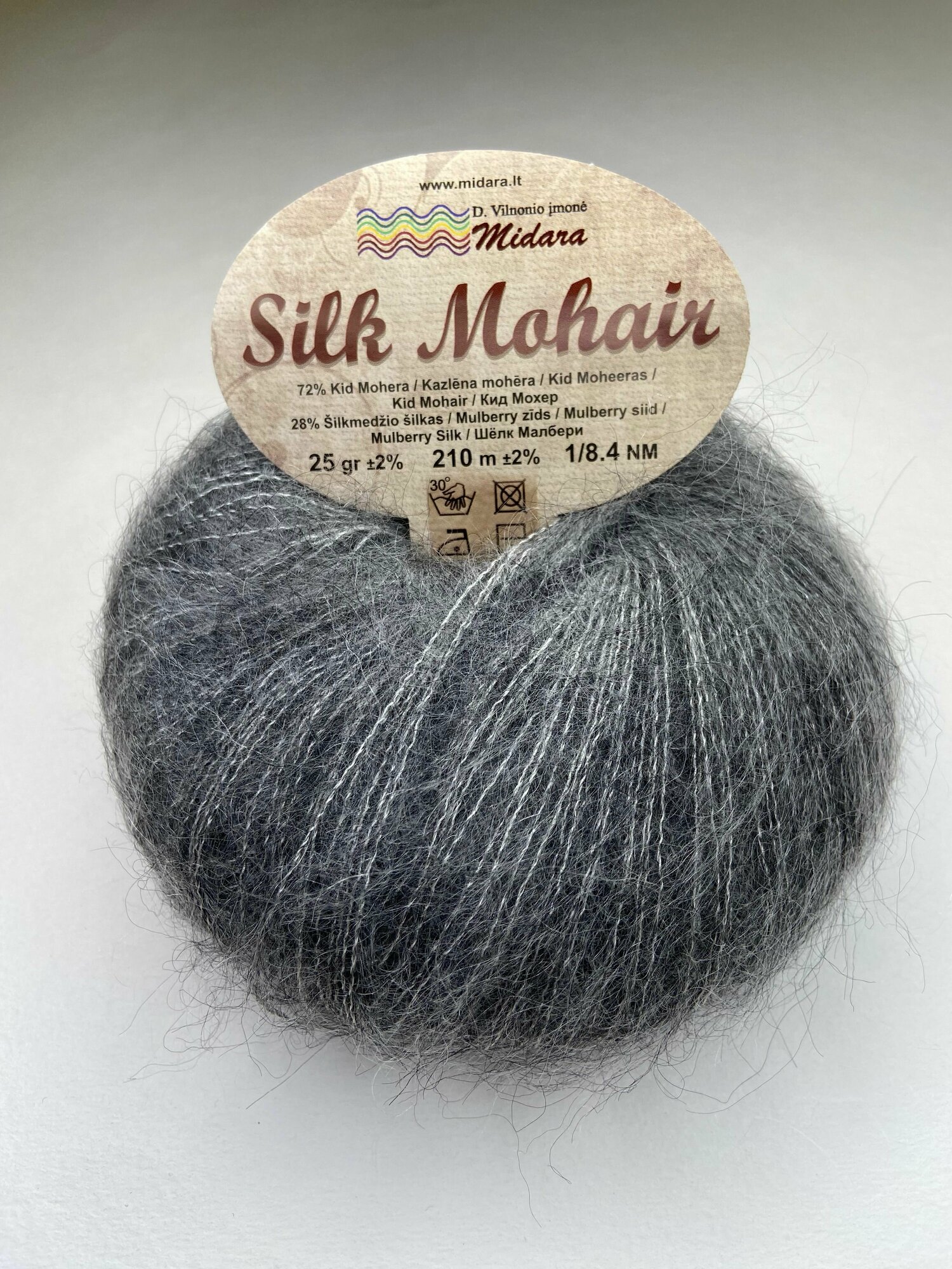 Пряжа для вязания Midara Silk Mohair, 2 мотка по 25 гр