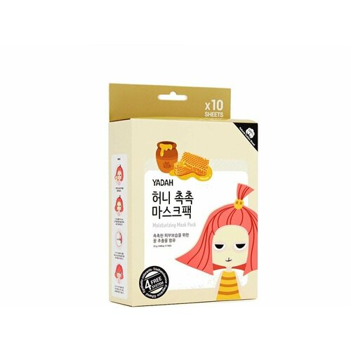 Увлажняющие маски на тканевой основе с экстрактом мёда Yadah MOISTURIZING MASK PACK 10EA