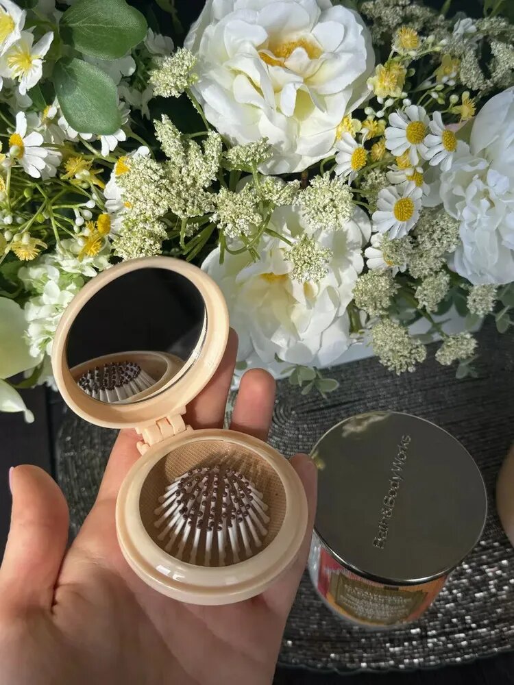 Изображение Расческа для волос "Hosta Home" с зеркалом и массажной щеткой