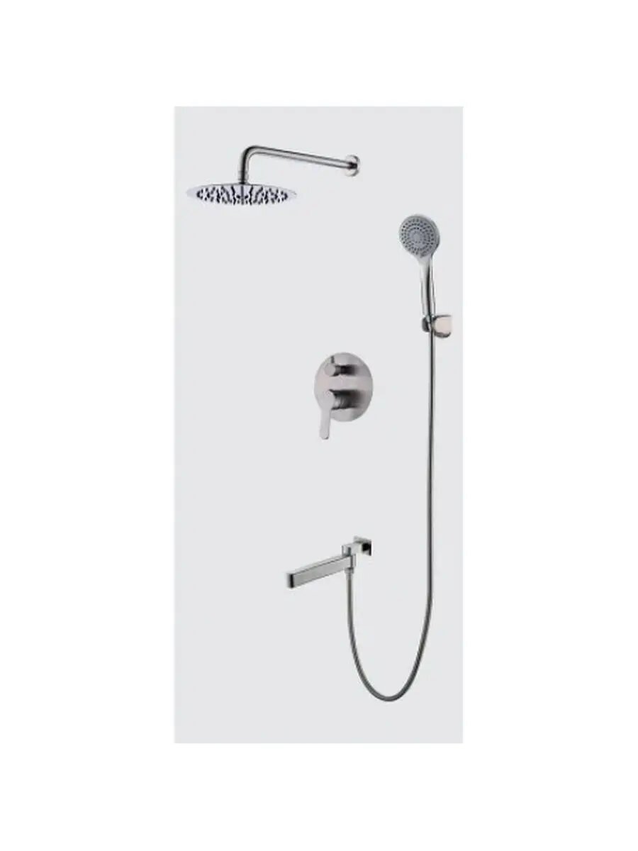 Душевая система Gappo G7199-30 встраиваемая, латунь, нержавеющая сталь, сатин — фото 1