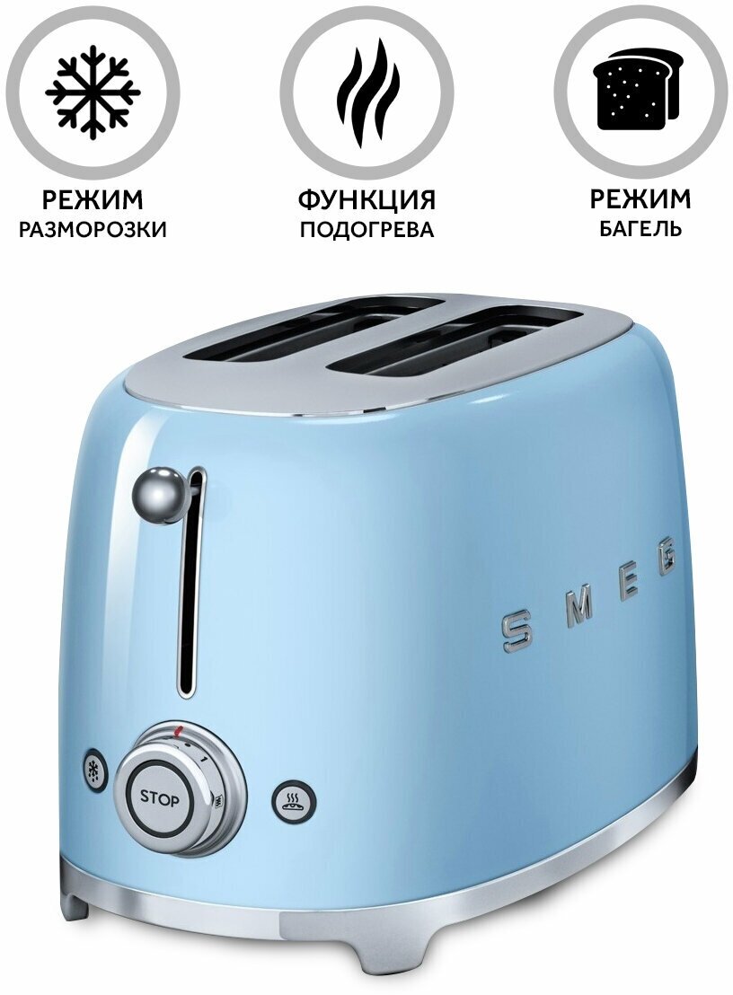 Тостер на 2 хлебца Toaster Smeg - фото №12