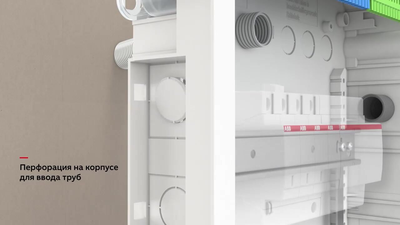 Шкаф в нишу ABB UK636E3 36 (42) мод (с винтовыми клеммами N/PE) 2CPX077842R9999, белый — фото 1