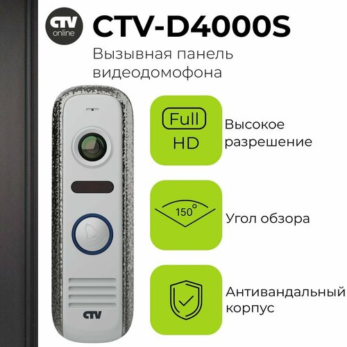 Вызывная панель видеодомофона CTV-D4000S (Бронзовый антик), Видеокамера ...