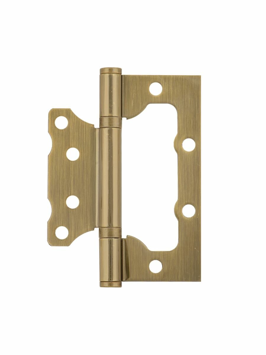 Петля дверная накладная универсальная без врезки 100х75х2-2ВВ `чибис` кофе ( коричневый)