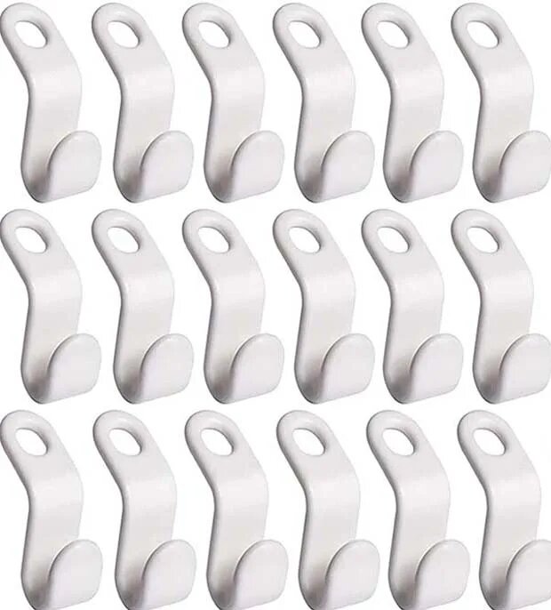 Многофункциональные пластиковые крючки для одежды 5/10 шт. Белый 10 PCS White