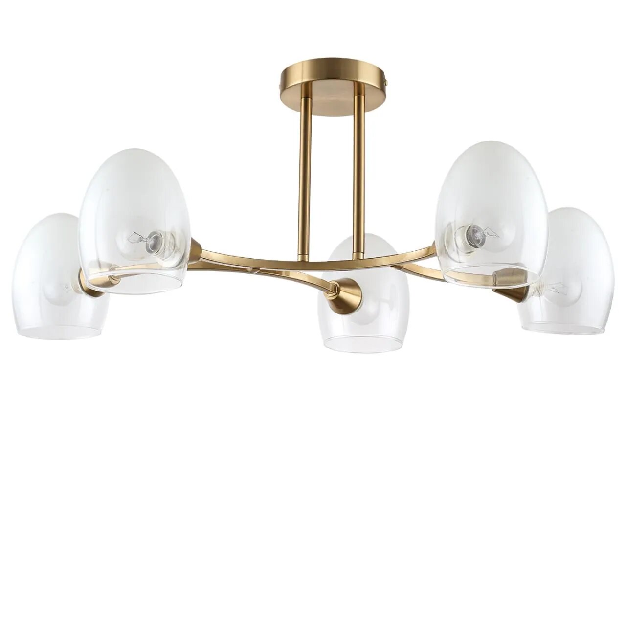 Потолочная люстра LUMION KENDALL 6514/5C, E14, 200 Вт, металл, латунь