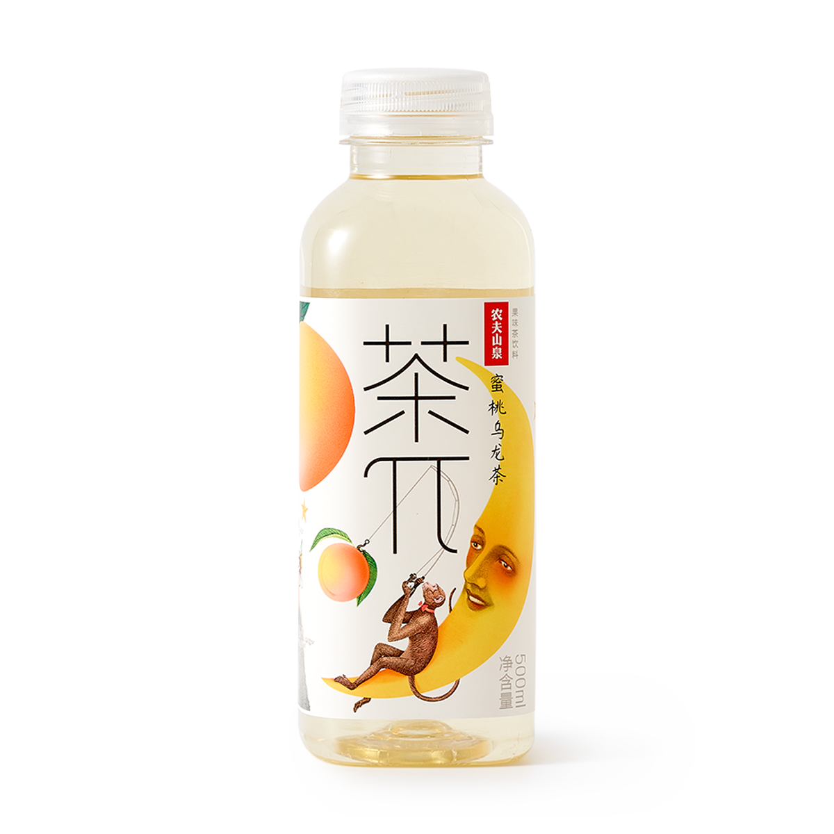 Чай Nongfu Spring "Медовый персик", улун, холодный, 0,5 л, в пластиковой бутылке