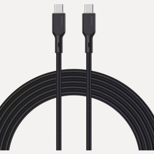 Изображение товара Кабель Aukey USB-C - USB-C, Nylon Braided 100Вт, Kevlar, 1м, черный