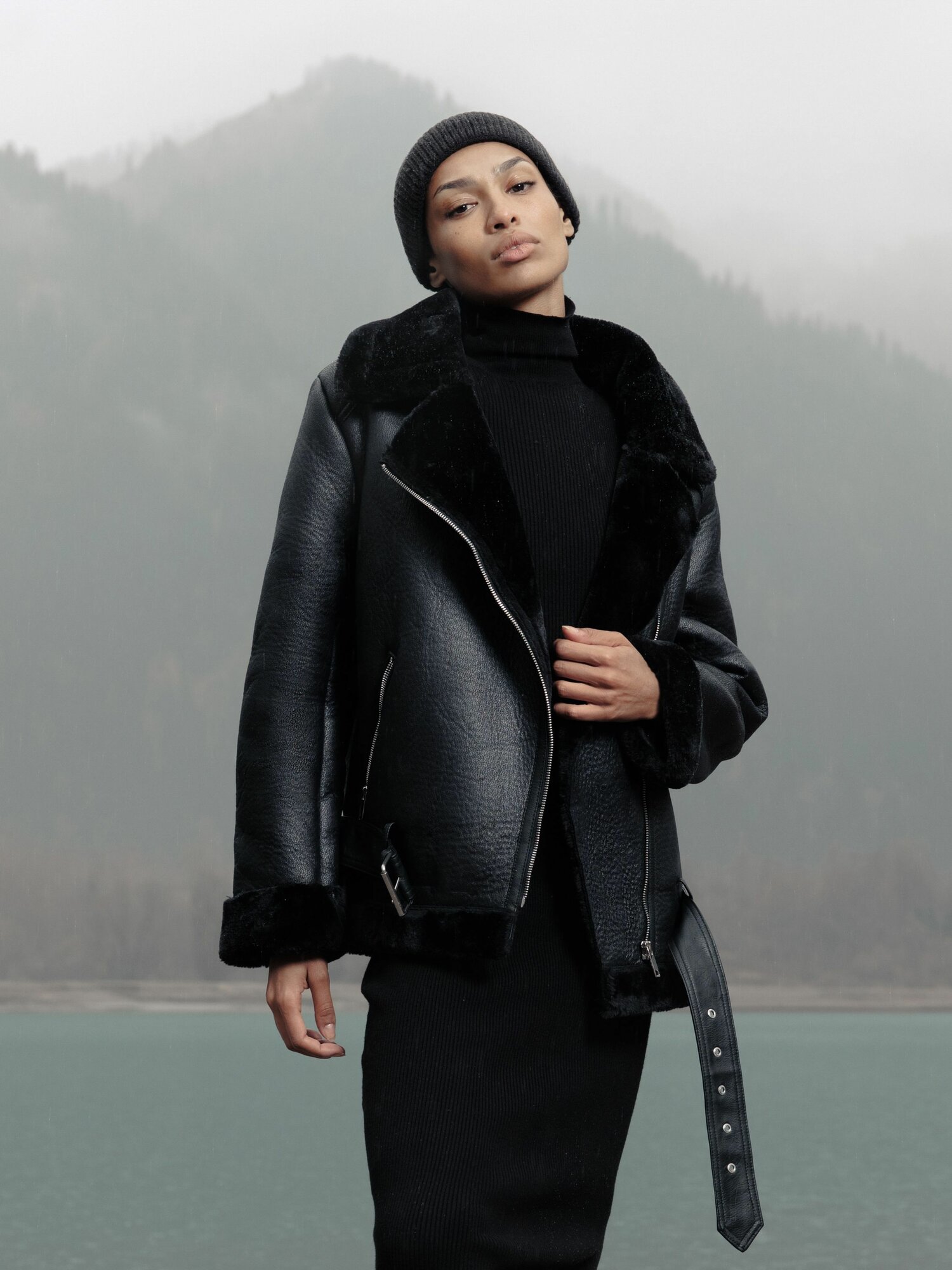 Дублёнка ТВОЕ размер M черный