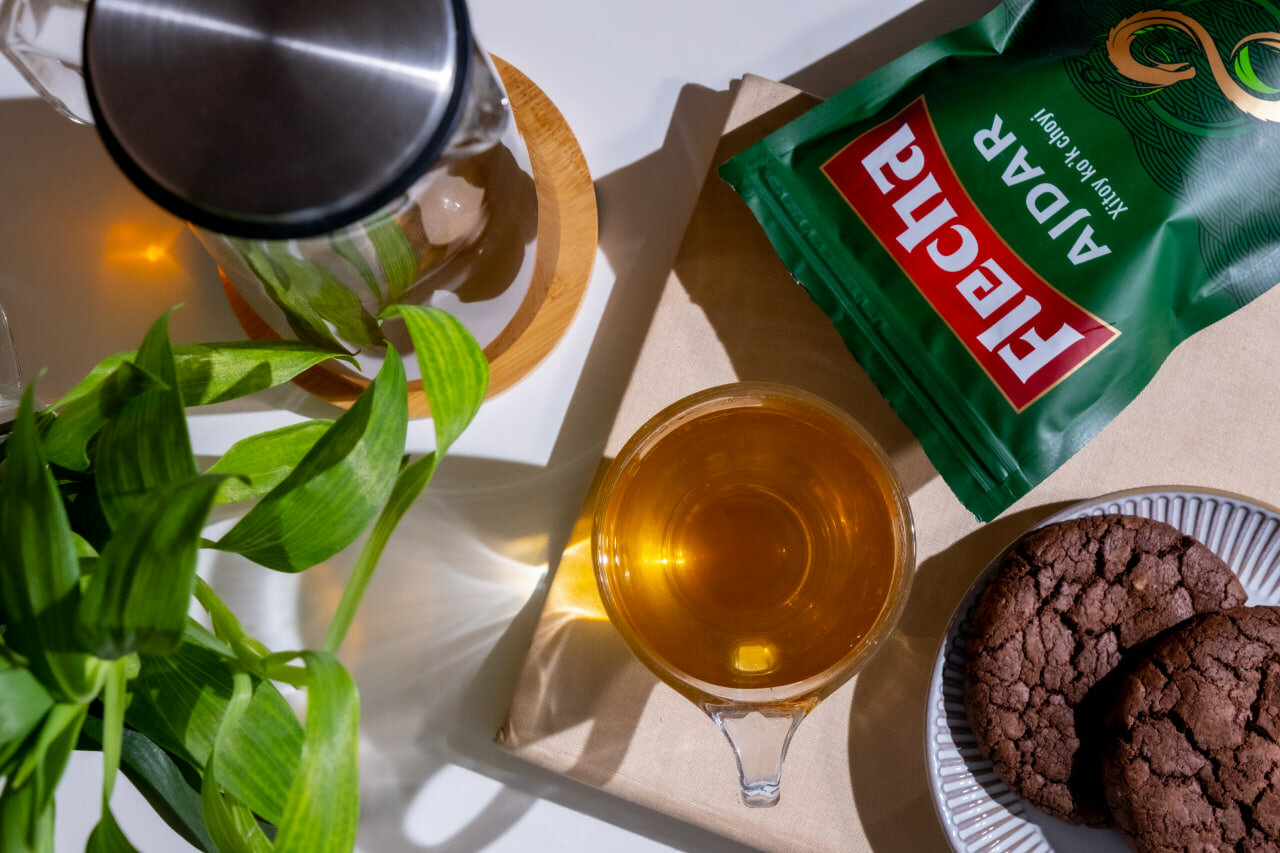 Китайский зеленый чай Flecha Ajdar, крупнолистовой, 90 г — фото 1