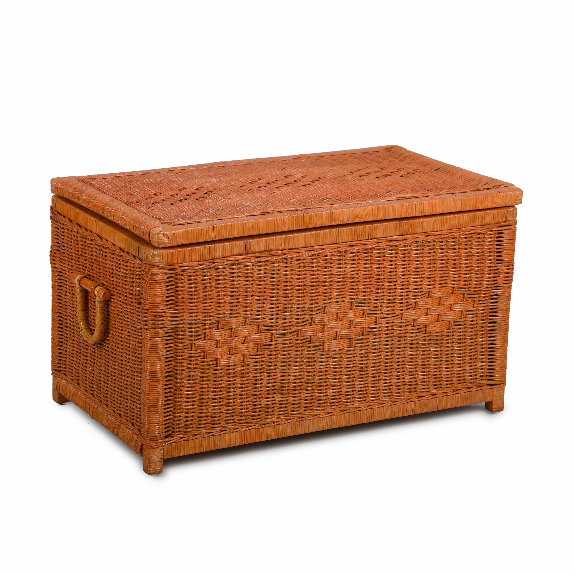 Сундук Мебель Солнца  плетеный  напольный  натуральный ротанг  85x50x50 см