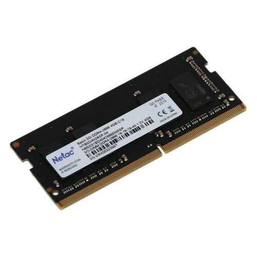 Оперативная память Netac 4 ГБ DDR4 2666 МГц SODIMM CL19 NTBSD4N26SP-04 - фотография № 3