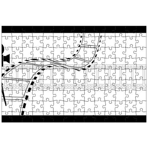 фото Магнитный пазл 27x18см."фильм, проектор, кинопроектор" на холодильник lotsprints