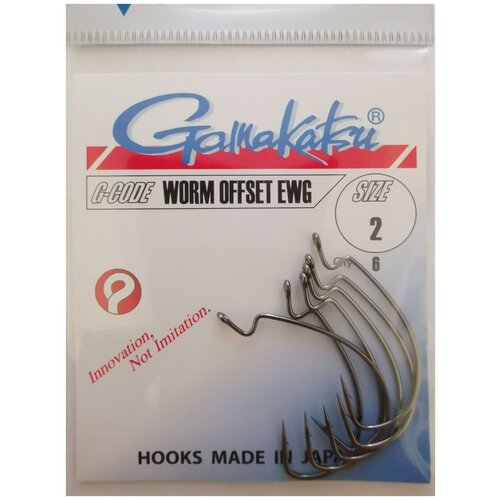 Крючок Gamakatsu Hook WORM OFFSET EWG №2 крючок gamakatsu hook worm offset ewg ns 01