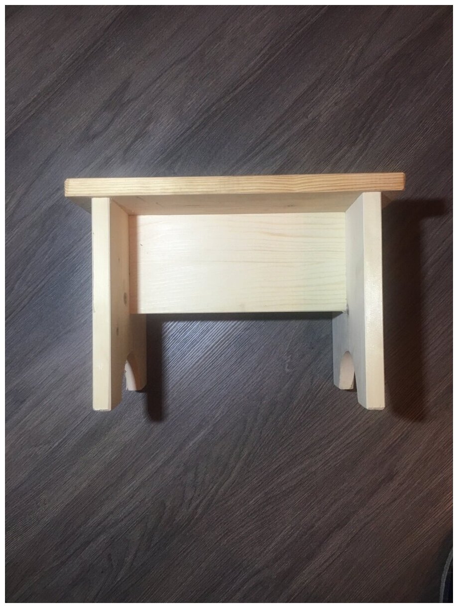 Табурет, скамейка деревянная без покрытия - фотография № 6