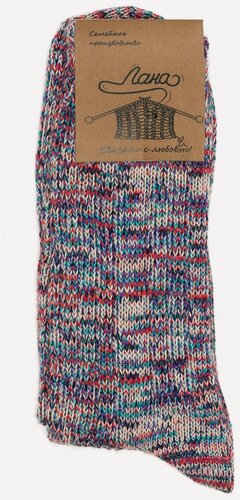 Изображение товара Носки Шерстяные носки из натуральной овечьей шерсти - цветной микс - фиолетовый