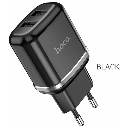 Зарядное устройство HOCO N4 Aspiring 2*USB, 2.4A, черный