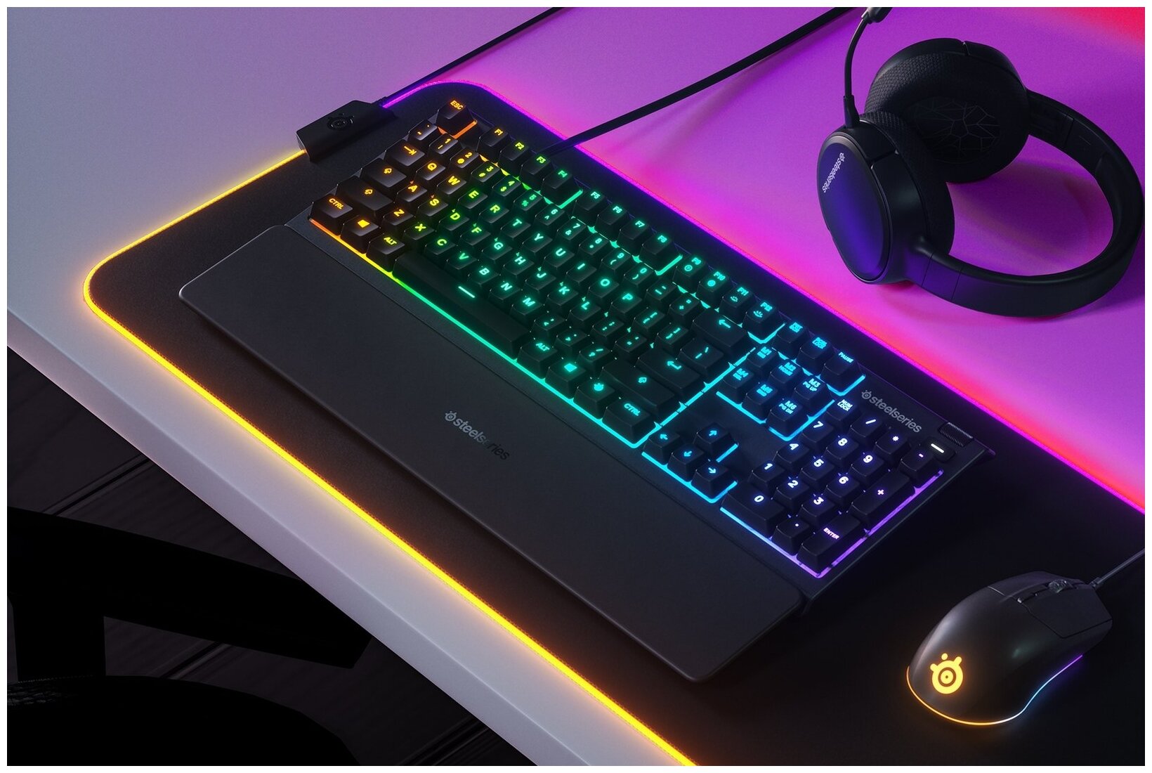 Игровая клавиатура SteelSeries Apex 3 RU Black USB