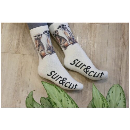 фото Носки шерстянки, размер 35/38, белый, черный, коричневый