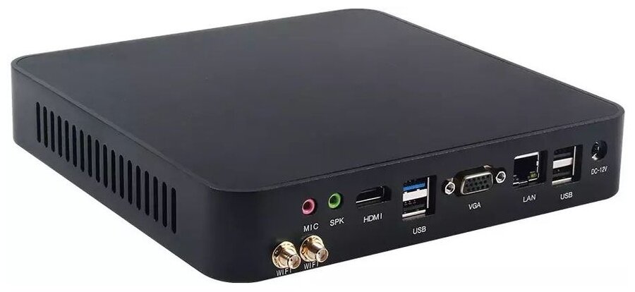 Неттоп HIPER M8 Tiny-Desktop, Intel Celeron G5905, 4 ГБ RAM, 256 ГБ SSD, Intel UHD Graphics 610, DOS, 60 Вт, черный