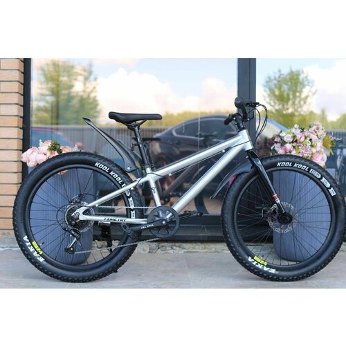 Велосипед фэтбайк Fatbike Richiesto TT1047s 24 Алюминиевая рама Детский Подростковый Спортивный Унисекс серебристый 2367000₽