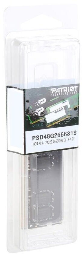 Память SODIMM DDR4 PC4-21300 Patriot PSD48G266681S, 8Гб, 1.2 В - фотография № 18