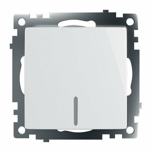 Выключатель электрический 1-клавишный c индикатором (механизм), серия Катрин, GLS10-7101-01, белый, 39299