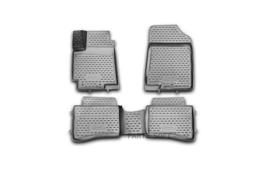 ELEMENT-AUTOFAMILY NLC3D2538210H Коврики салона 3D KIA Rio, 2011-2014 4 шт. полиуретан (ELEMENT)