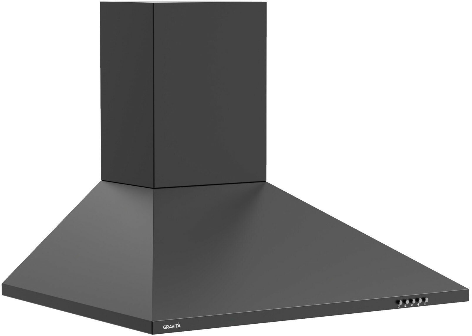Вытяжка купольная GRAVITA 640bk, 60 см, цвет черный матовый (угольный фильтр LC4 в комплекте) - фотография № 5