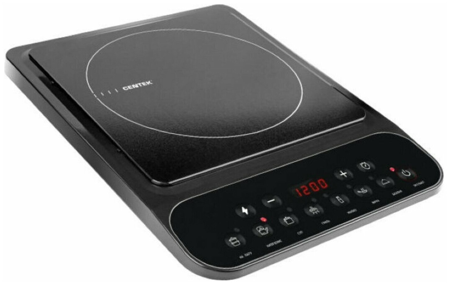 Плитка индукционная Centek CT-1517 Black <2000Вт> 8 настр. мощности 7 программ таймер LED-дисплей