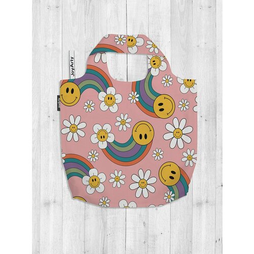 фото Сумка авоська joyarty повседневная, полиэстер, складная, мультиколор