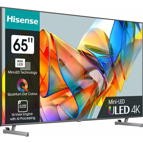 HISENSE Телевизор LED Hisense 65 65U6KQ темно-серый 4K Ultra HD 60Hz DVB-T DVB-T2 DVB-C DVB-S DVB-S2 USB WiFi Smart TV 65U6KQ 9833000₽