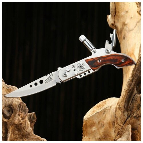 нож складной полуавтоматический ружье клинок 6 5см с фонариком Нож складной полуавтоматический Ружье клинок 6 5см с фонариком