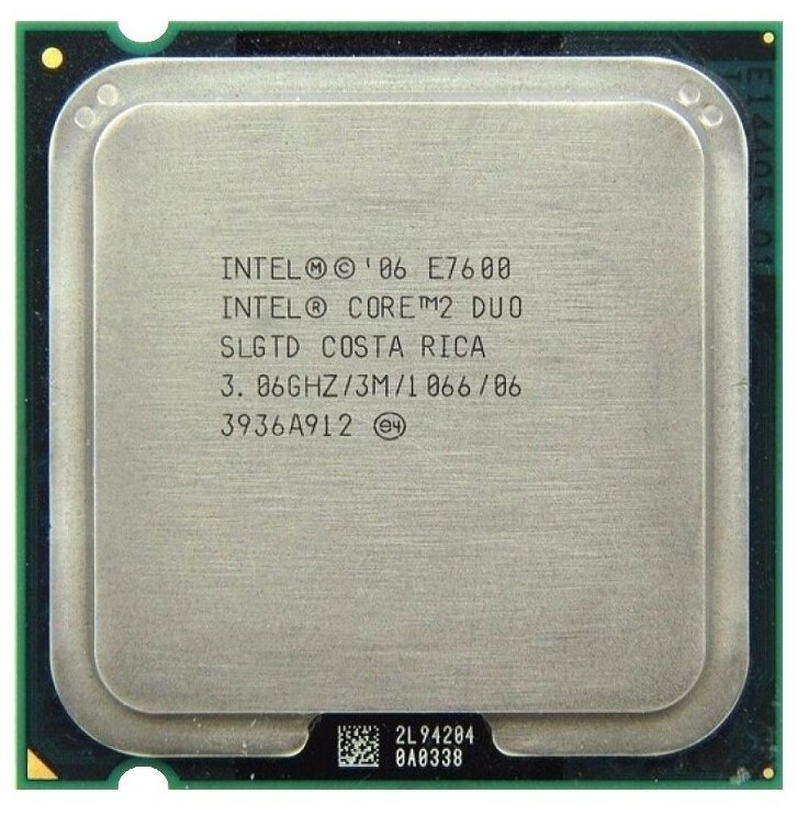 Процессор Intel Core 2 Duo E7600 Wolfdale LGA775,  2 x 3066 МГц, OEM