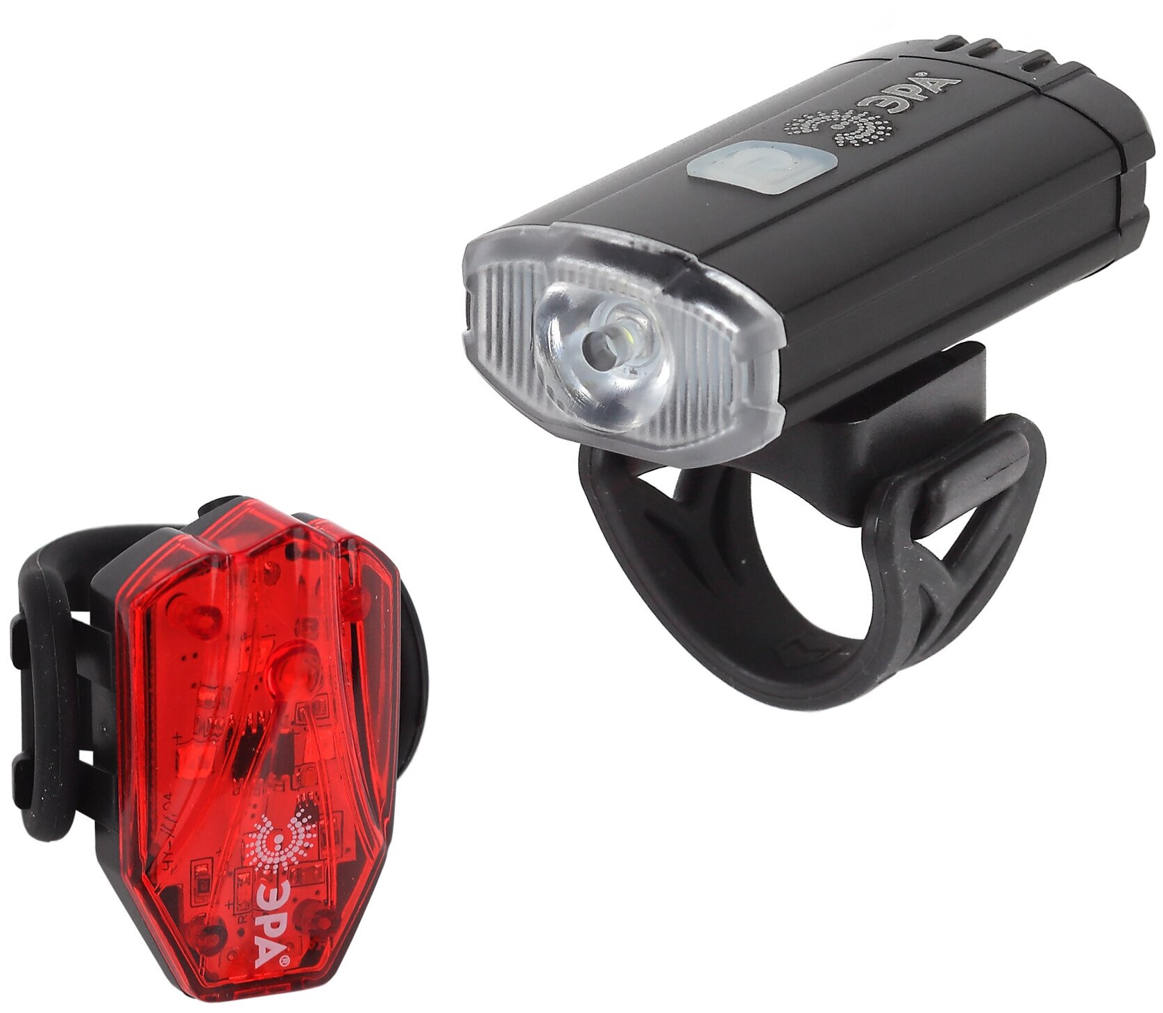 Фонарь светодиод велосипедный 2 в 1 основной CREE XPG+подсветка SMD USB 800мА VA-801 ЭРА