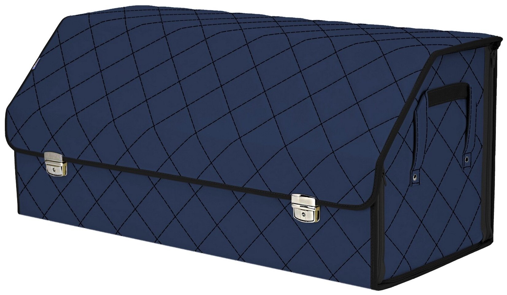 Органайзер-саквояж в багажник "Союз Премиум" (размер XXL). Цвет: синий с черной прострочкой Ромб.