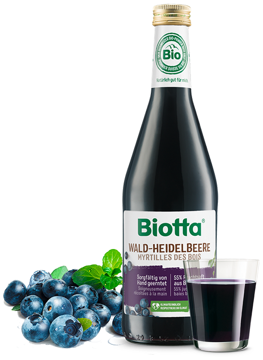 Нектар прямого отжима Biotta Wald-Heidelbeere, BIO сок из черники без сахара натуральный, Швейцария, 0.5 л - фотография № 2