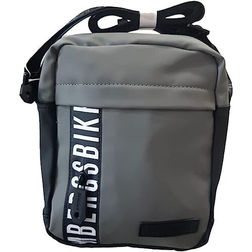 фото Сумка bikkembergs, полиуретан, серый