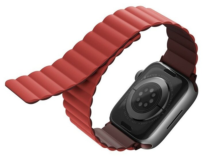 Ремешок Uniq Revix reversible Magnetic для Apple Watch 38-40-41 mm, Maroon/Coral