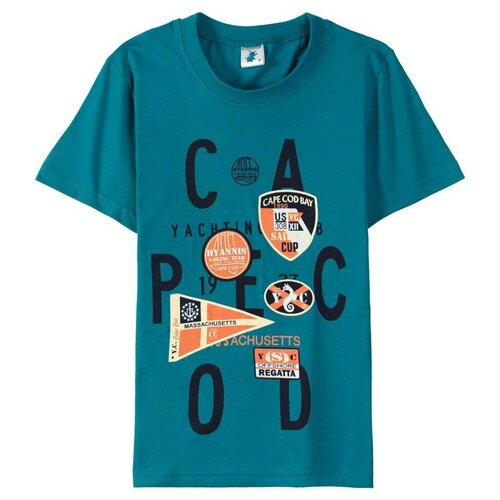 Футболка для мальчика с принтом , Размер 134, Хлопок 100%