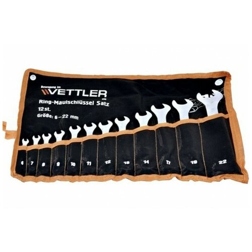 Набор ключей комбинированных VETTLER RmsS 12RT (12 предметов 6-22 мм, сумка)