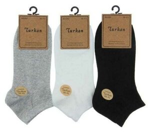 Носки Turkan, 10 пар, размер 36-41, белый, черный, серый