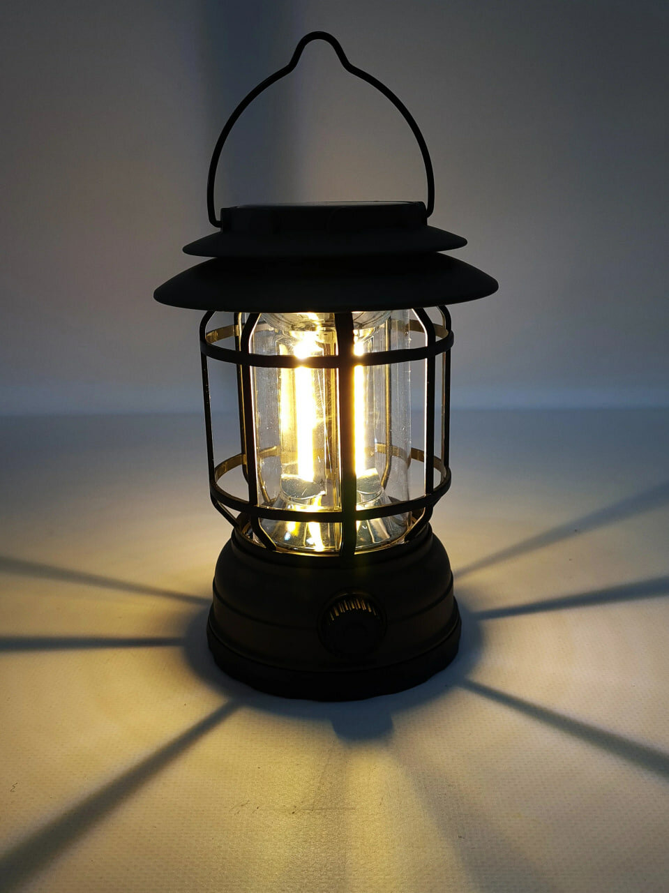 Лампа для кемпинга "Camping Lamp" S-27 - цвет Хаки / Кемпинговый ручной фонарь светодиодный аккумуляторный