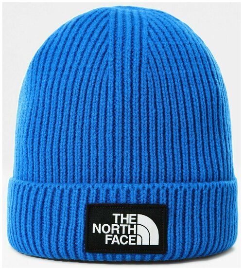 Шапка бини The North Face, размер one size, синий