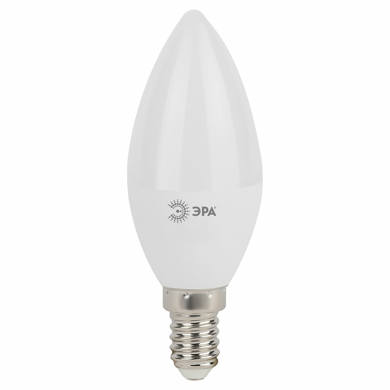 Лампа светодиодная Эра 7, 60 Вт, цоколь E14, "свеча", холодный белый свет, 30000 ч