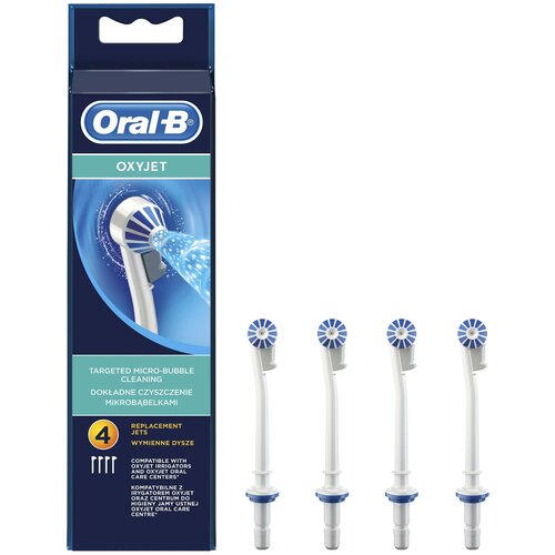 Набор насадок Oral-B Oxyjet для ирригатора и электрической щетки, белый, 4 шт. набор насадок oral b eb50 2 для ирригатора и электрической щетки белый 5 шт